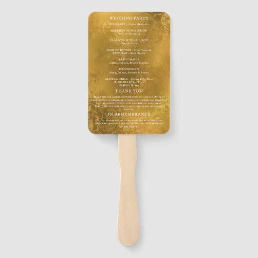  Golden Map Trouwprogramma Handwaaier (Achterkant)