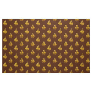 Golden Maple Leaf Fabric Stof