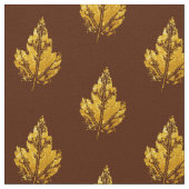 Golden Maple Leaf Fabric Stof (Close Up)