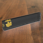 Golden maple leaf naambordje (Zijkant)
