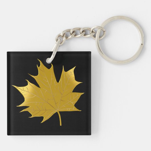 Golden maple leaf sleutelhanger (Achterkant)