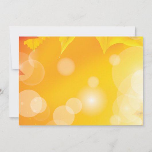 Golden Maple Leaves Autumn Vrijgezellenfeest Kaart (Achterkant)