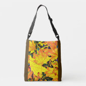 Golden Maple Leaves Beauful Autumn Crossbody Tas (Achterkant)