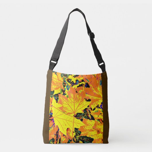 Golden Maple Leaves Beauful Autumn Crossbody Tas (Voorkant)