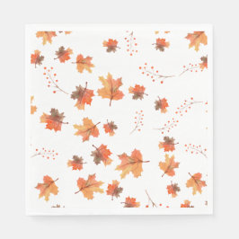 Golden Maple Leaves Herfst Botanical Servet