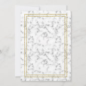 Golden Marble Bridal Shower Invitation, Greenery Kaart (Achterkant)