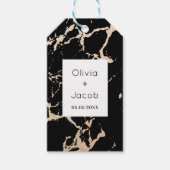 Golden Marble Elegance Black Cadeaulabel (Voorkant)