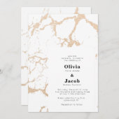 Golden Marble Elegance Kaart (Voorkant / Achterkant)