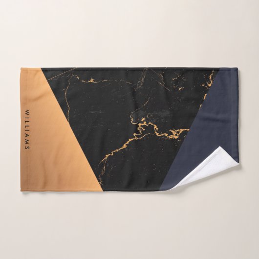 Golden Marble Geometric Bad Handdoek (Handdoek)
