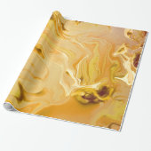 Golden Marble Texture Cadeaupapier (Uitgerold)