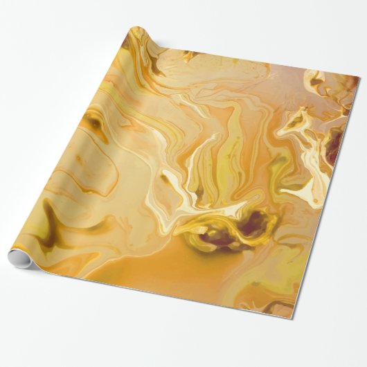 Golden Marble Texture Cadeaupapier (Uitgerold)