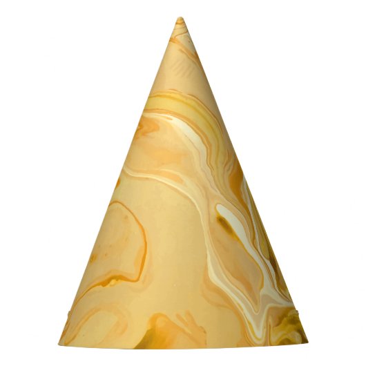 Golden Marble Texture Feesthoedjes (Voorkant)