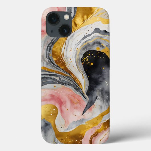 Golden Marble Whirls Case-Mate iPhone Case (Achterkant)