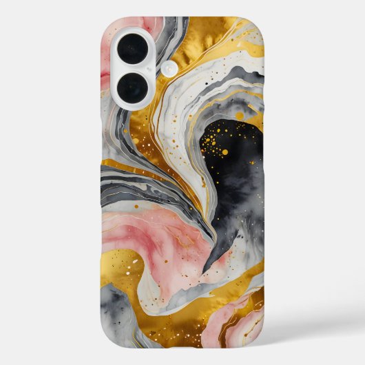 Golden Marble Whirls Case-Mate iPhone Case (Achterkant)