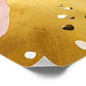 Golden Marble Whirls Poster (Hoek)