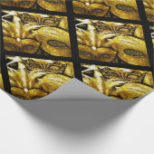 Golden Mardi Gras maskerpapier Cadeaupapier (Hoek)