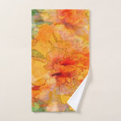 Golden Marigold Flower Waterverf Bad Handdoek (Handdoek)