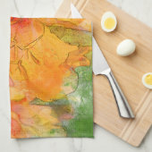 Golden Marigold Flower Waterverf Theedoek (Quarter Fold)