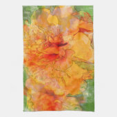 Golden Marigold Flower Waterverf Theedoek (Verticaal)