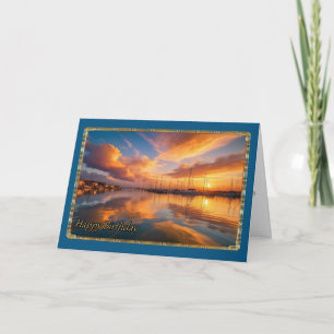 Golden Marina Mannen Verjaardag Kaart