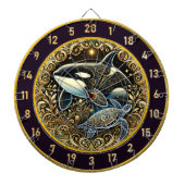 Golden Marine Life Killer Whale Art Dartbord (Voorkant)
