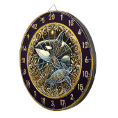 Golden Marine Life Killer Whale Art Dartbord (Voorkant Rechts)