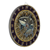 Golden Marine Life Killer Whale Art Dartbord (Voorkant Links)