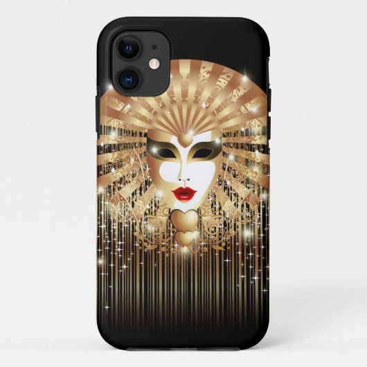Golden Mask Mardi Gras iPhone 5 Hoesje (Achterkant)