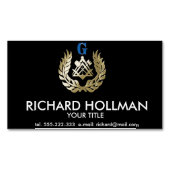 Golden masonry-symbool magnetisch visitekaartje (Voorkant)