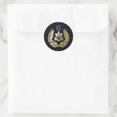 Golden masonry-symbool ronde sticker (Tas)