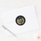 Golden masonry-symbool ronde sticker (Envelop)