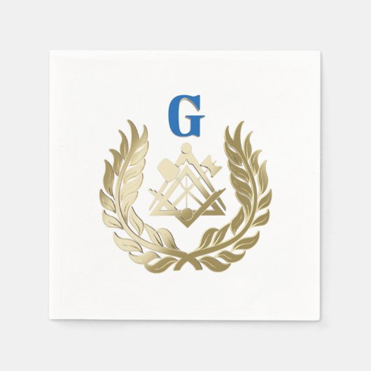 Golden masonry-symbool servetten (Voorkant)