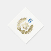 Golden masonry-symbool servetten (Hoek)