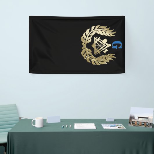Golden masonry-symbool spandoek (Beurs)