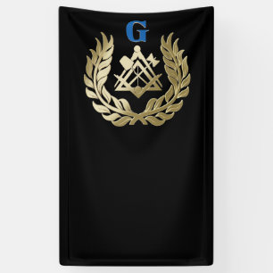 Golden masonry-symbool spandoek
