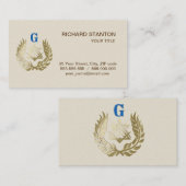 Golden masonry-symbool visitekaartje (Voorkant / Achterkant)