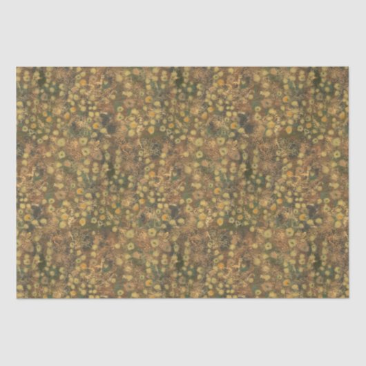 Golden Meadow, abstract, groen olijfgroen Tissuepapier (Voorkant)