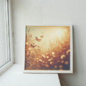 Golden Meadow Bliss – Vintage Floral Canvas Art