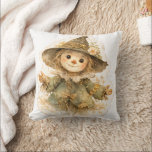Golden Meadow Fairytale Throw Pillow Kussen<br><div class="desc">A charming throw pillow featuring a golden meadow fairytale design with a gentle little scarecrow surrounded by soft wildflowers and warm countryside tones. Inspired by vintage storybook illustrations, this artwork captures the peaceful beauty of autumn fields and the quiet magic of a dreamy meadow—perfect for adding a cozy, whimsical touch...</div>
