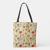 Golden Meadow Floral Wellness Canvas tas (Achterkant)