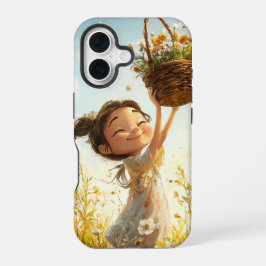 Golden Meadow Glow CottageCore telefoonhoesje iPhone 16 Hoesje
