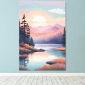 Golden Meadow Reflections Canvas Afdruk (Insitu (Houten vloer))