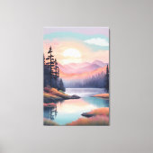 Golden Meadow Reflections Canvas Afdruk (Voorkant)