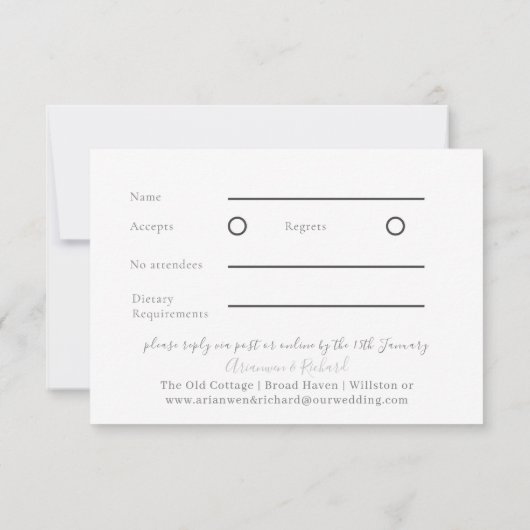 Golden Meadow RSVP (Achterkant)