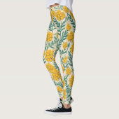 Golden Meadow: vrolijke Tansy Blooms Leggings (Links)