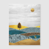 Golden Meadow with Tree and Deer (Voorkant)