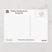 Golden Meadowhawk (Sympetrum) Dragonfly Items Briefkaart (Achterkant)