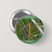 Golden Meadowhawk (Sympetrum) Dragonfly Items Ronde Button 5,7 Cm (Voorkant /achterkant)