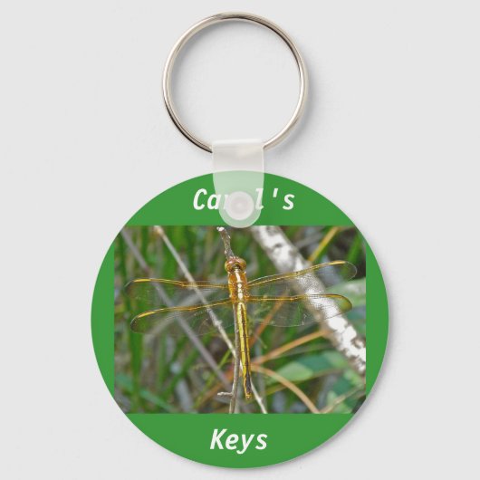 Golden Meadowhawk (Sympetrum) Dragonfly Items Sleutelhanger (Voorkant)