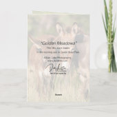 "Golden Meadows" - Wenskaart Kaart (Achterkant)